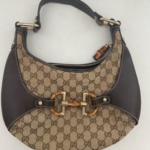 Gucci saddle bag with bamboo hardware